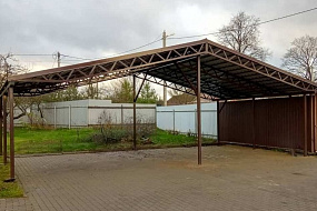 Навес для двух автомобилей 6*12*2,2 м из поликарбоната